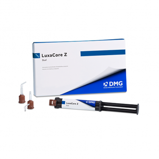 Composite tái tạo cùi và gắn chốt post lưỡng trùng hợp công nghệ hạt độn nano LuxaCore Z - 2 tuýp 9gr + 20 đầu trộn và bơm