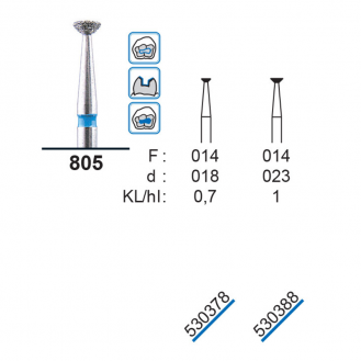 Mũi mài răng 805 - F014 - DFS - Hộp 5 mũi