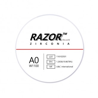 Phôi zirconia đơn lớp - Razor 1100 - Phôi