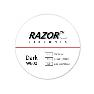 Phôi zirconia đơn lớp - Razor 800 - Phôi
