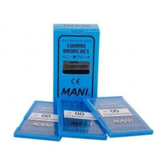 Mũi trâm trơn Smooth Broaches Mani nhiều kích thước - Hộp 72 cây